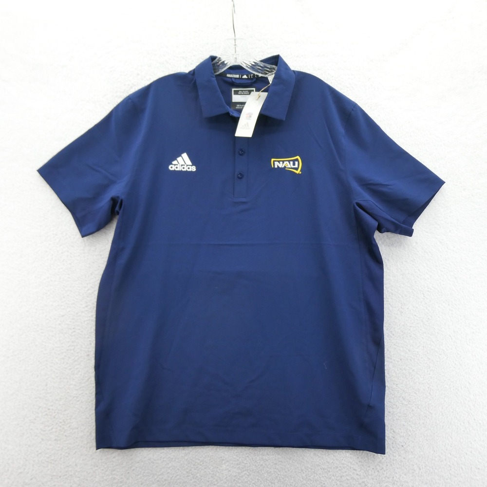 Adidas Polo Shirt Mens‎ Large NAU Northern Arizona University Navy Blue NCAA New